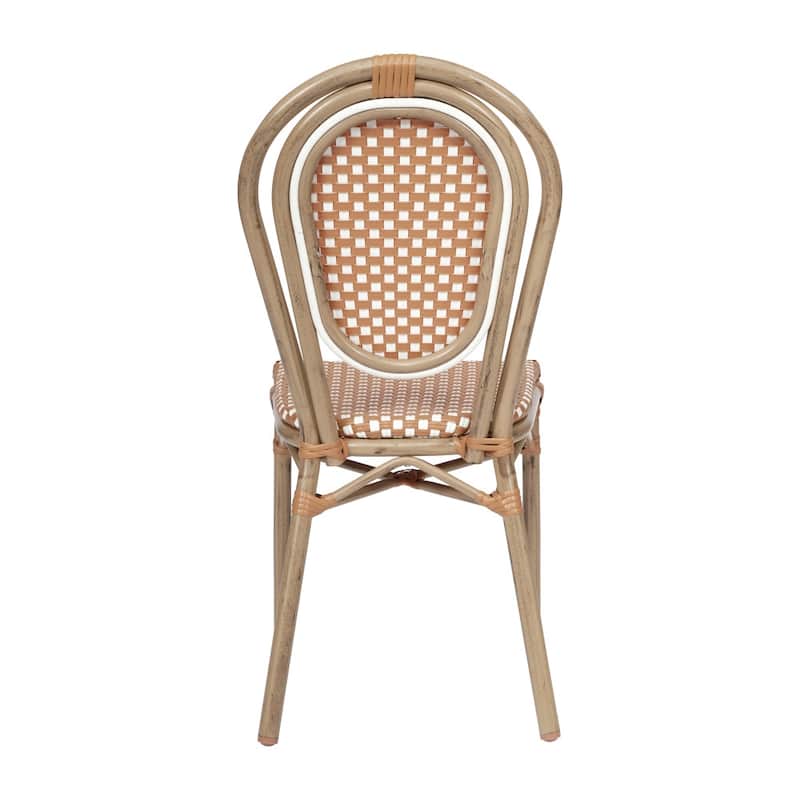 All-Weather Commercial Paris Chair with Black Metal Frame