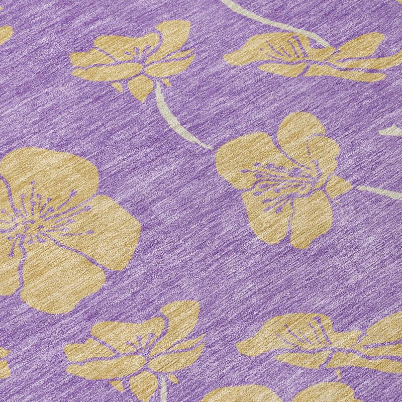 HomeRoots Floral Transitional Rectangle Outdoor Rug