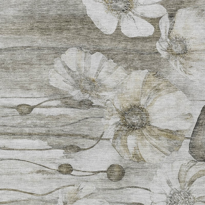 HomeRoots Floral Transitional Rectangle Outdoor Rug