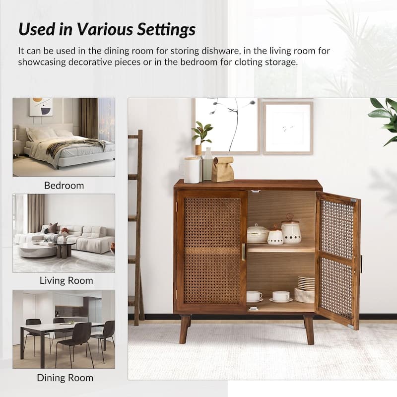 Borsippa 2-Door Accent Cabinet with Shelves by HULALA HOME