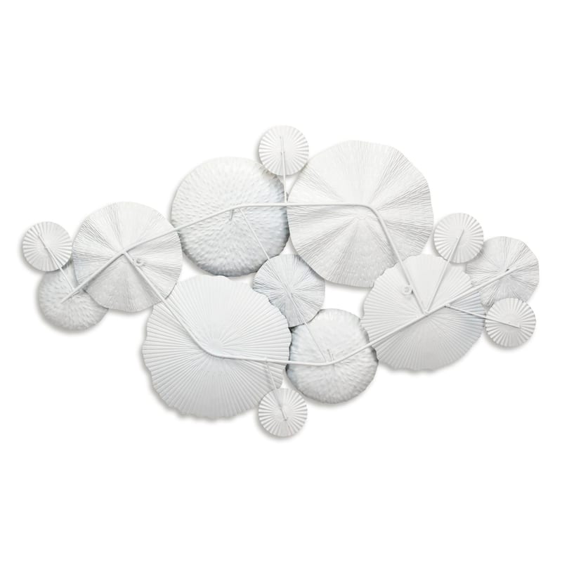 Handmade Coastal Shell Wall Decoration - 40.5" - Blue and White