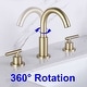 preview thumbnail 16 of 31, 8 Inch Widespread Bathroom Sink Faucet 3 Holes Bathroom Faucet Double Handle Modern Basin Vanity Faucets Deck Mounted No Drain