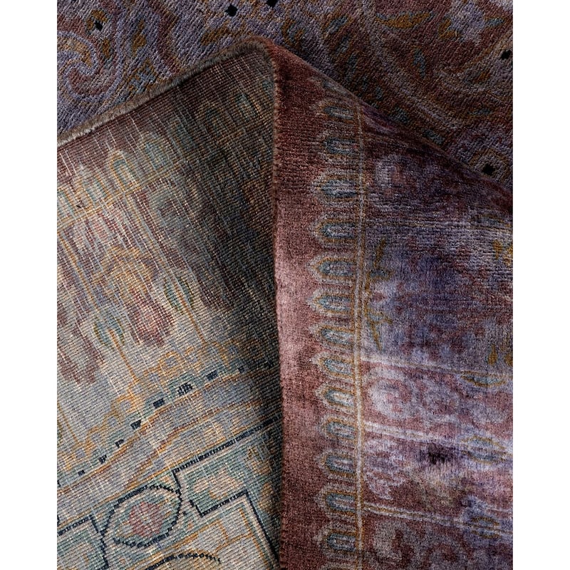 Overton Hand Knotted Wool Vintage Inspired Modern Contemporary Overdyed Gray Area Rug - 6' 2" x 9' 2"