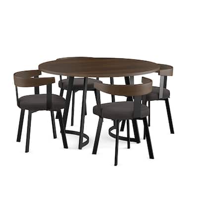 Amisco Joelle Table and Lars Chairs 5 Piece Dining Set