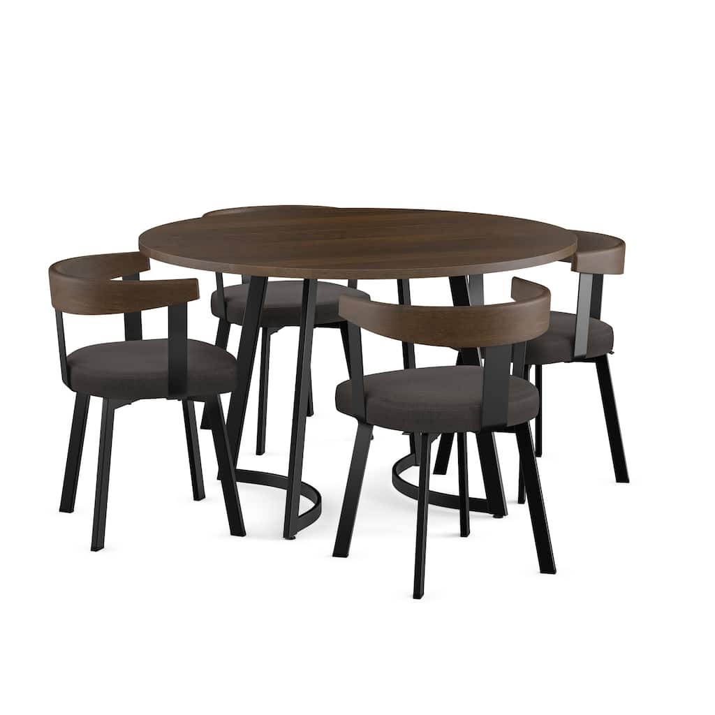 Amisco Joelle Table and Lars Chairs 5 Piece Dining Set