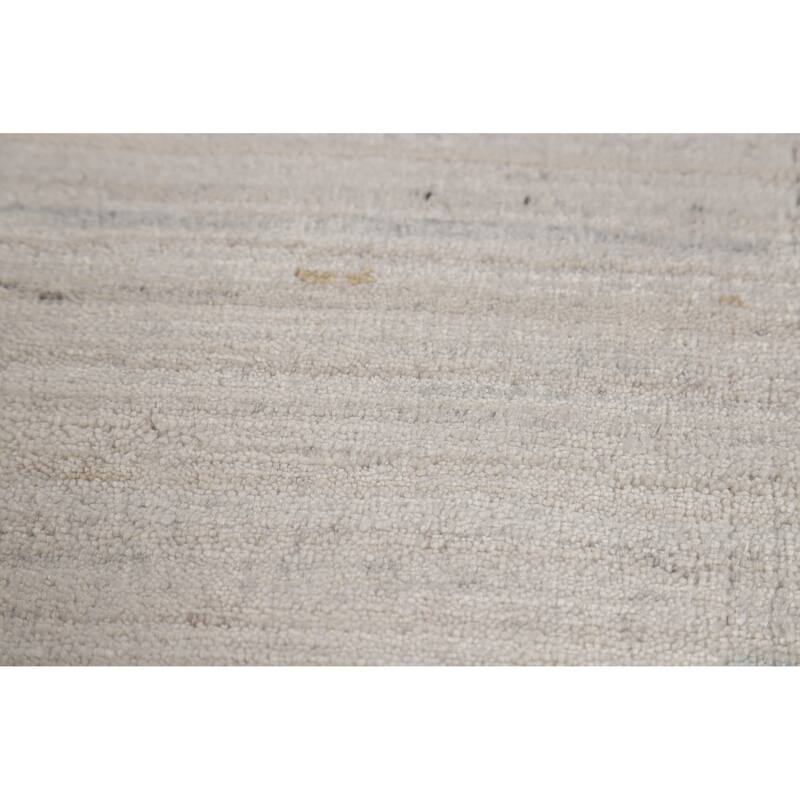 Hand Knotted Oriental 100% Wool Carpet Tribal Tribal Beige & Ivories Gabbeh Area Rug - 9' 11'' X 8' 0''