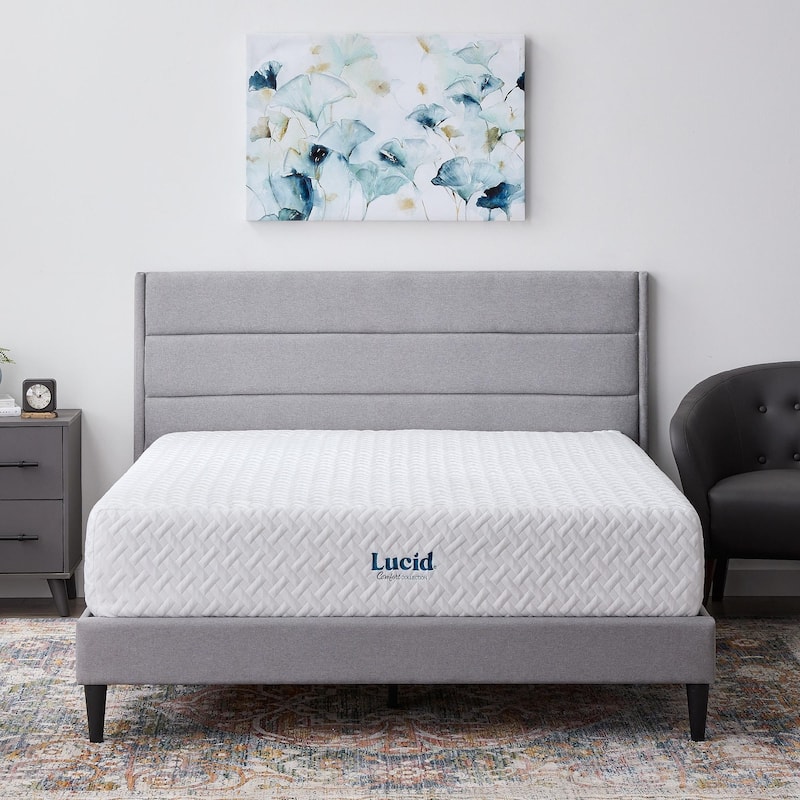 LUCID Comfort Collection 12-inch Firm Gel Memory Foam Mattress - California King