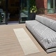 preview thumbnail 89 of 183, Nourison Essentials Solid Contemporary Indoor/ Outdoor Area Rug 2'2" x 7'6" Runner - Ivory Beige
