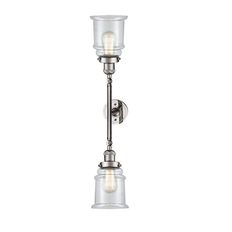 Innovations Lighting Canton 2 Light 25" Wide Bathroom Vanity Light - Polished Nickel / Clear