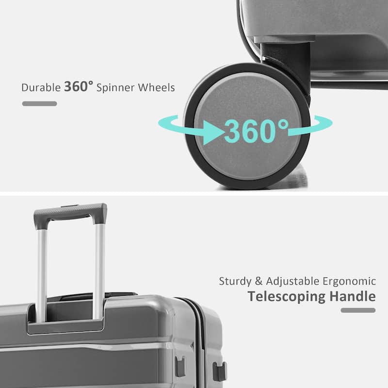 5 Piece Luggage Set with Expandable Duffel Bag