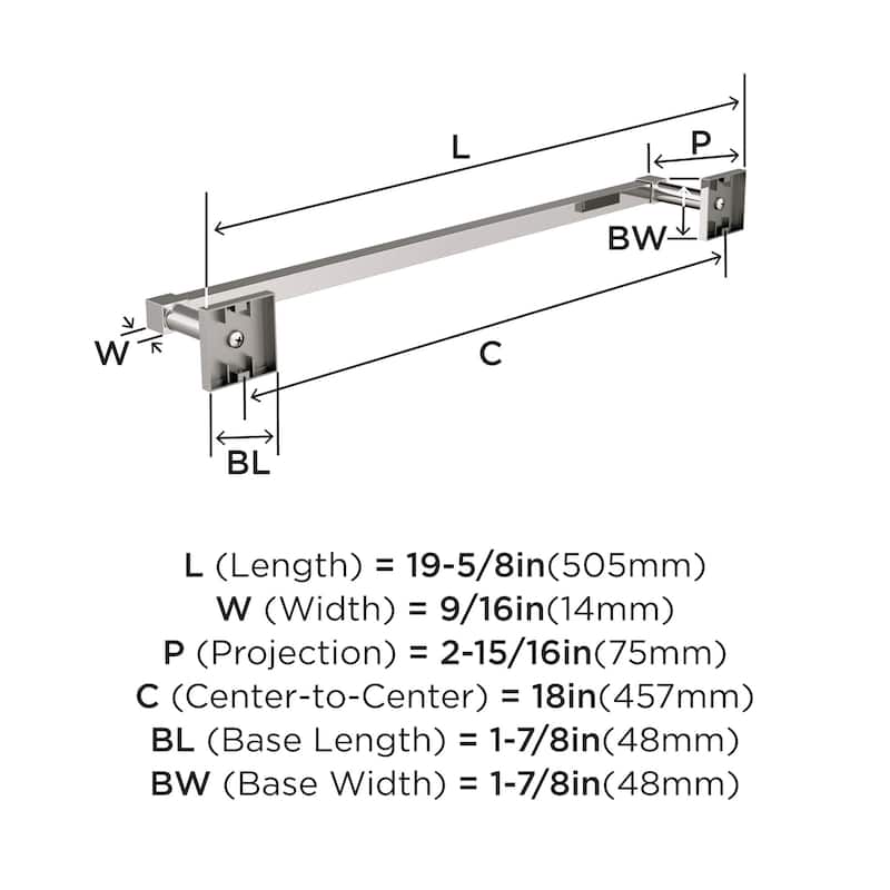 Amerock Appoint 18" Towel Bar