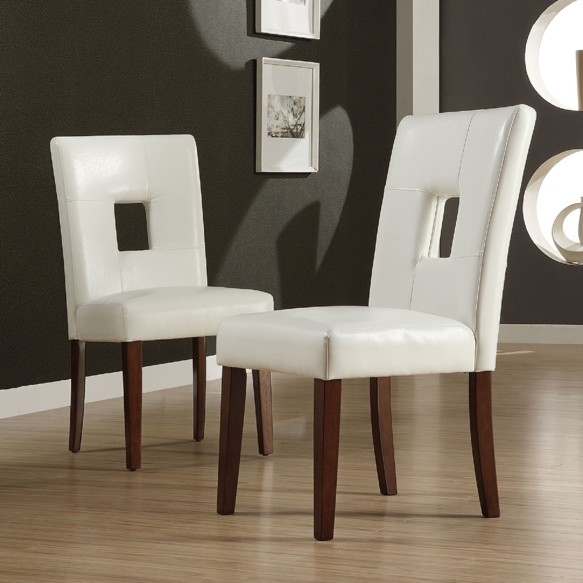 White Leather Dining Chairs - Bed Bath & Beyond