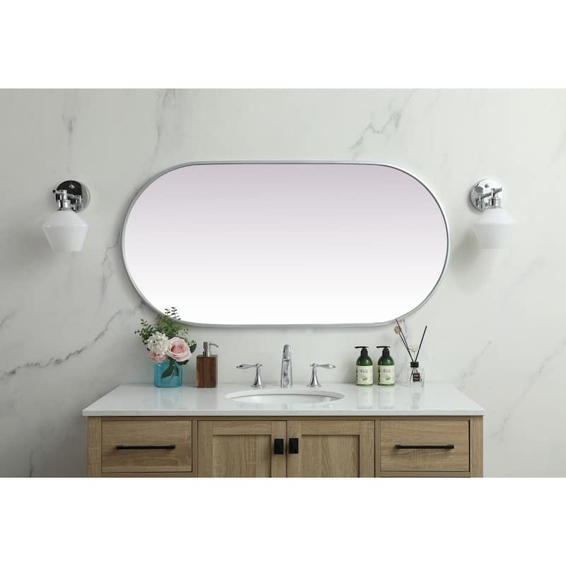 Elegant Lighting MR2A2448 Asha 24" W x 48" H Oval Framed Bathroom