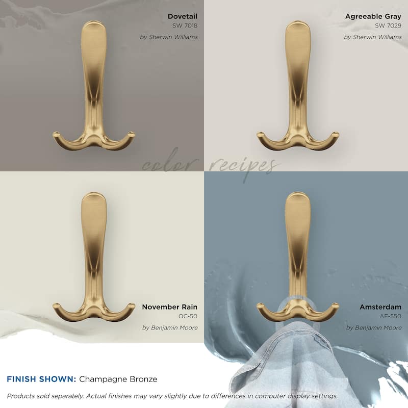 Amerock Finesse Triple Prong Decorative Wall Hook