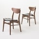 preview thumbnail 24 of 31, Anise Faux Leather and Rubberwood Dining Chair (Set of 2) by Christopher Knight Home