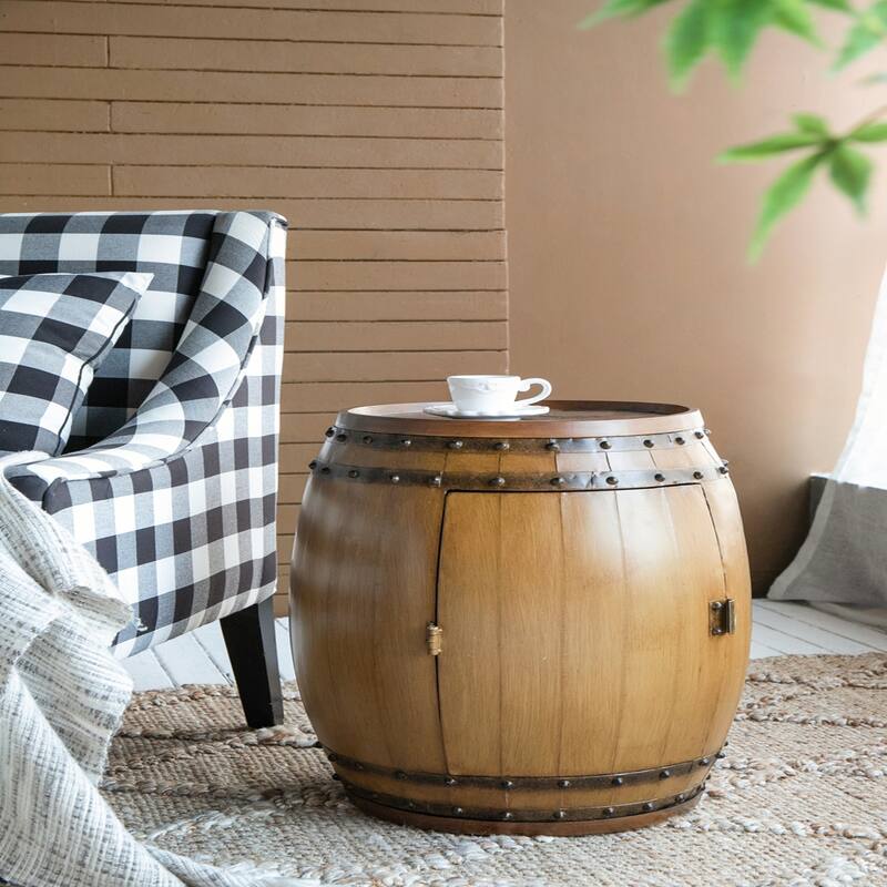 20.5x20.5x24" Drum Side Table