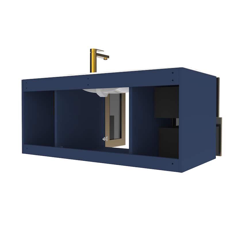 Solaria 48'' Wall Mounted Single Bathroom Vanity Set