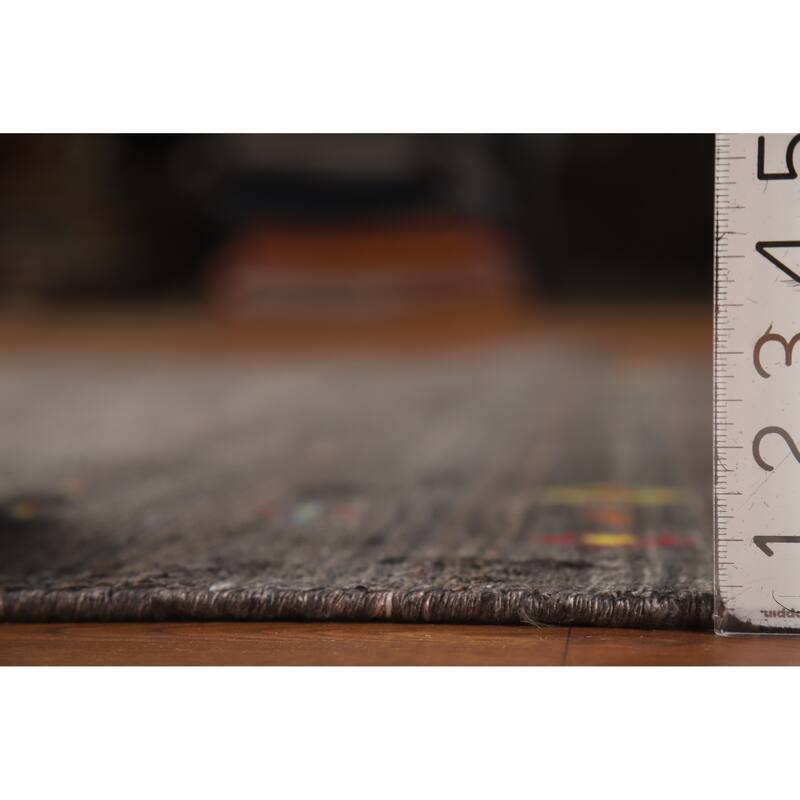 Hand Knotted Oriental 100% Wool Carpet Tribal Tribal Brown Gabbeh Area Rug - 8' 0'' X 4' 9''