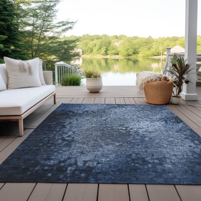 Jalo Timeless Solid Weather Resistant Blended Style Outdoor Rug