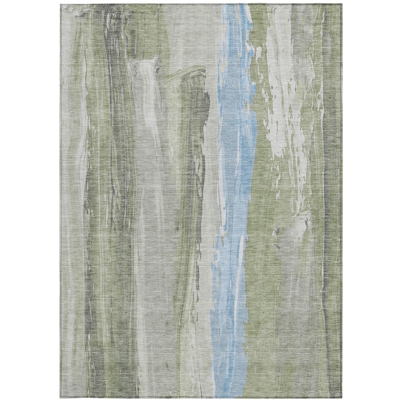 HomeRoots Abstract Transitional Rectangle Outdoor Rug