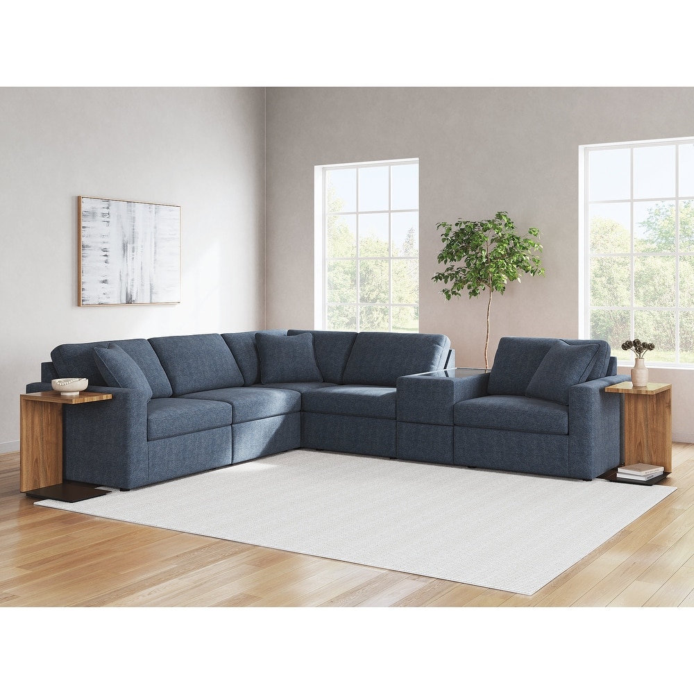 Signature Design by Ashley Modmax 6-Piece Sectional with Storage Console - 124" W x 107" D x 36" H