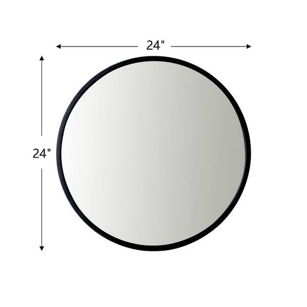Utopia Alley Bathroom Round Mirror, WallMounted Bathroom Mirror, 24