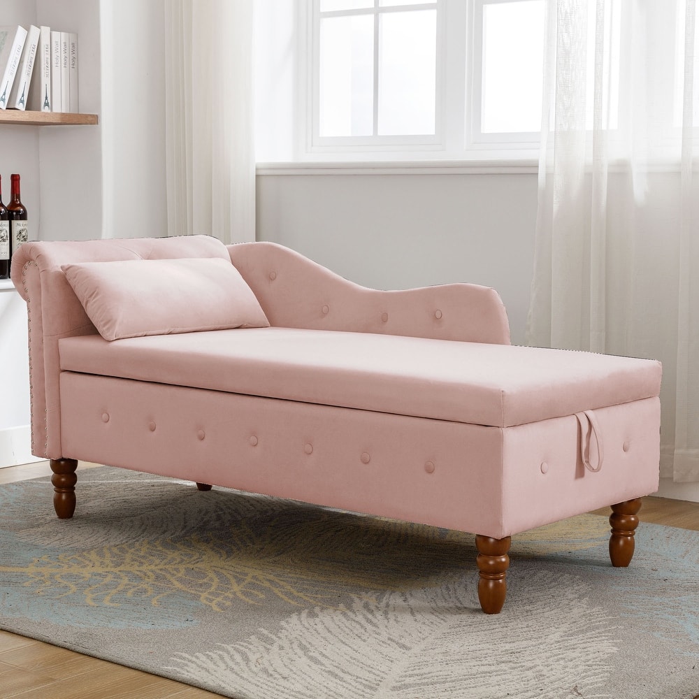 Velvet Upholstered Bench Lounge Bench with Storage, Decorative Bench Indoor Bench with Pillows and Armrests