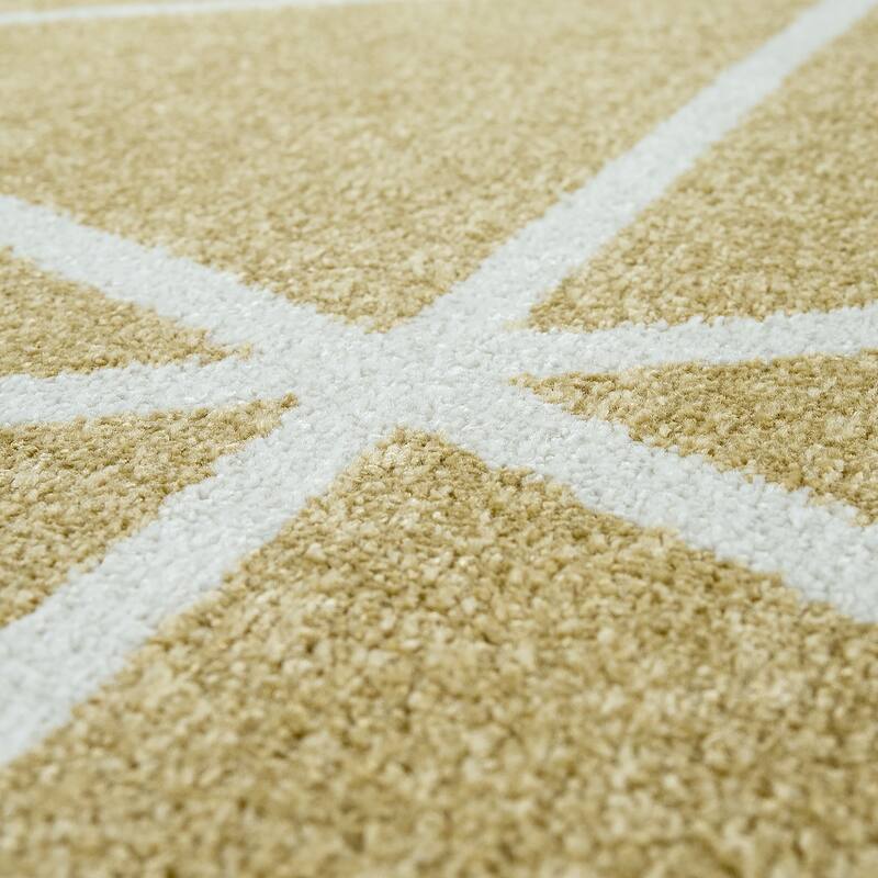 Modern Area Rug for Living Room Geometric Pattern in pastel colors