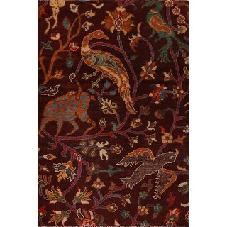 Red Animal Rug Animals Design Red Ziegler Oriental Foyer Rug Hand-Knotted Wool Carpet ...