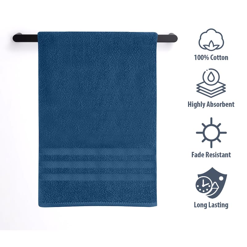 100% Cotton Extra Plush & Absorbent Bath Towels Pack of 4 - 650 GSM
