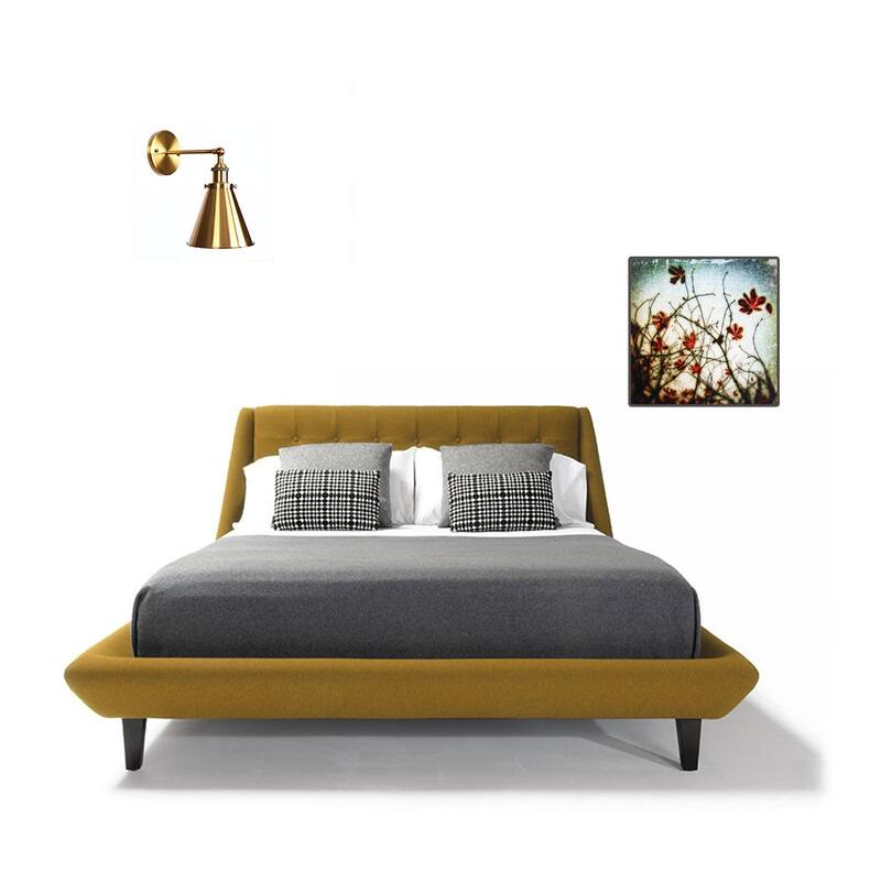 Industrial Gold Finish Cone Shape Swing Arm Wall Light