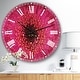 preview thumbnail 8 of 7, Designart 'Macro Photo of Gerbera Flower' Oversized Floral Wall CLock 23 in. wide x 23 in. high