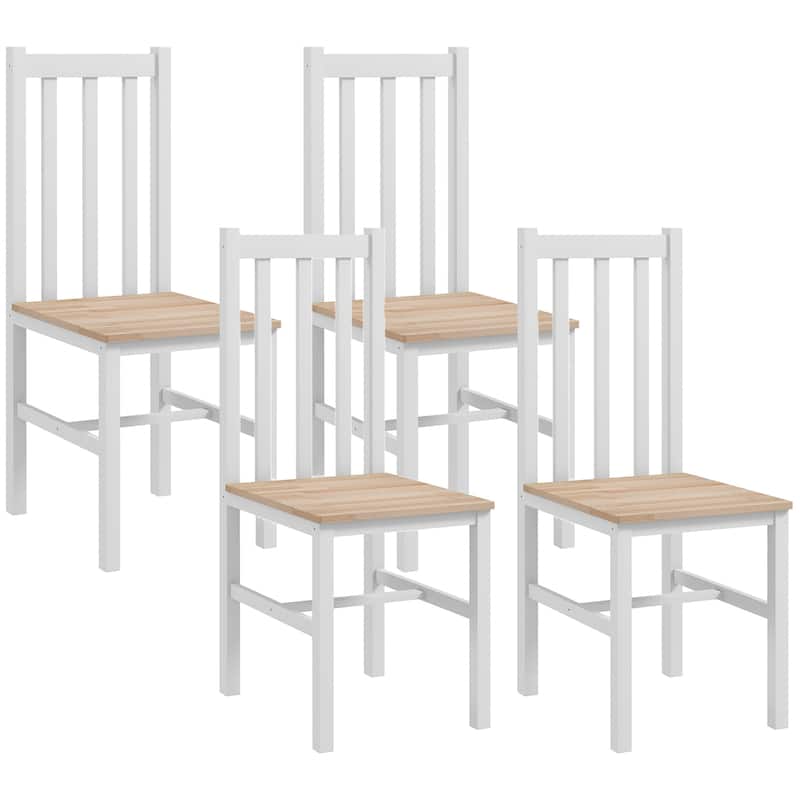 Farmhouse Armless Dining Chairs Set of 4