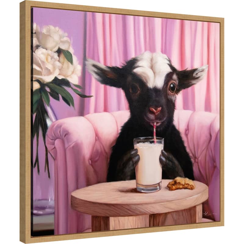 Snack Time by Lucia Heffernan Framed Canvas Wall Art Print - Sylvie Natural