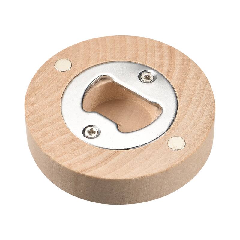 Wooden Fridge Magnet Beer Bottle Opener for Refrigerator, Wooden