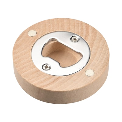 Wooden Fridge Magnet Beer Bottle Opener for Refrigerator, Wooden