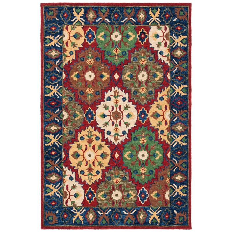 SAFAVIEH Handmade Heritage Faux Bois Traditional Wool Rug