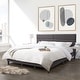preview thumbnail 10 of 11, CorLiving Bellevue Dark Grey Upholstered Panel Bed, King