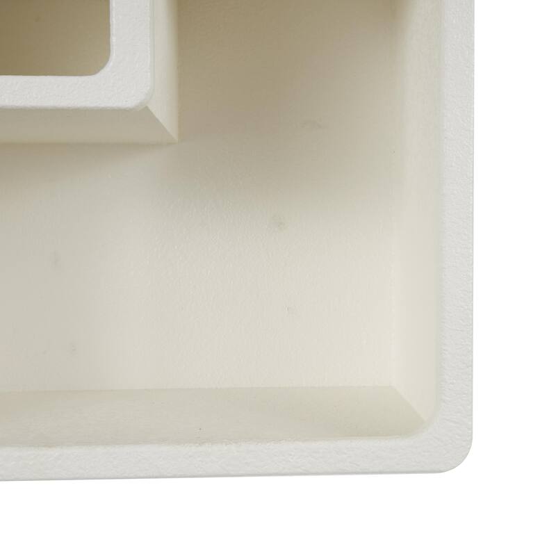 Wooden 5 Shelf Geometric Room Wall Shelf with Block Shapes - Black or Cream