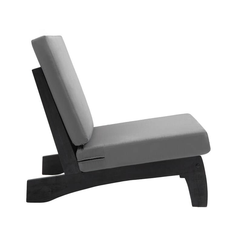 2 Set Patio Acacia Wood Outdoor Chair