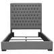 preview thumbnail 21 of 24, Camille Transitional Upholstered Panel Bed Grey
