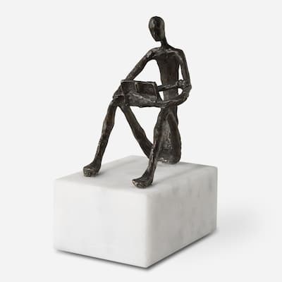 Uttermost 18162 Sit Back Relax And Read Iron Figurine
