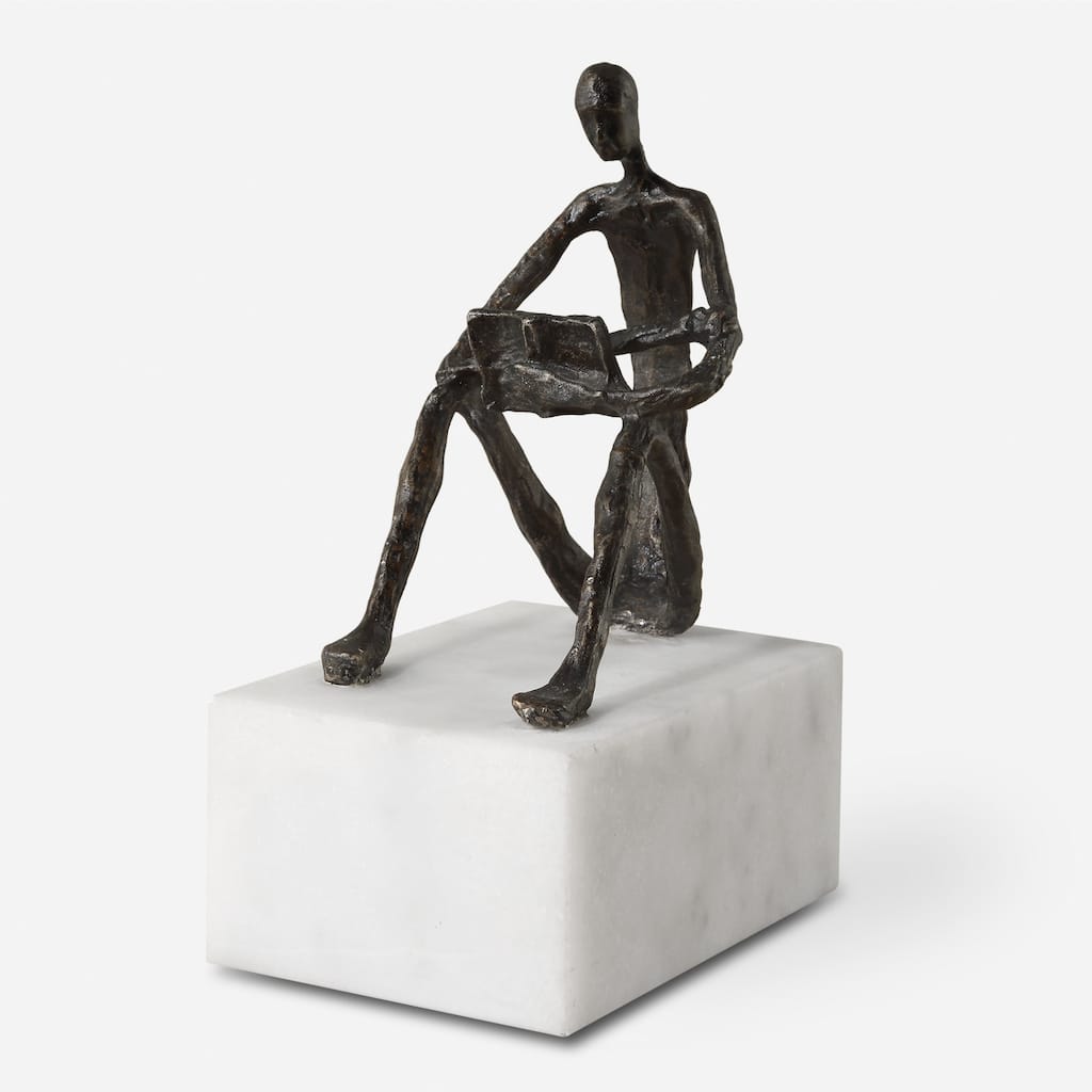 Uttermost 18162 Sit Back Relax And Read Iron Figurine