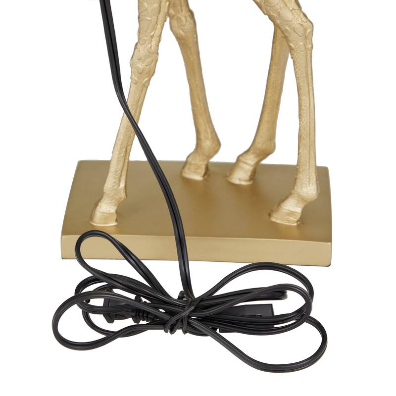 Gold Polyresin Giraffe Room Table Lamp