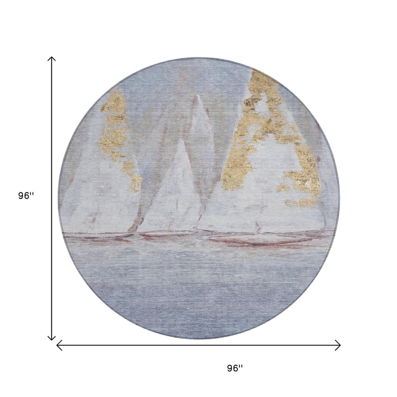 HomeRoots Nautical Transitional Rectangle Outdoor Rug
