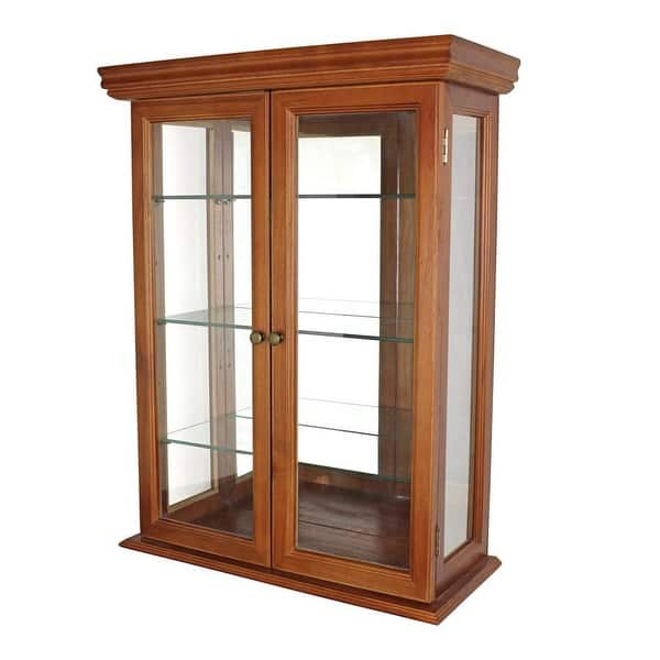 Shop Design Toscano Country Tuscan Hardwood Wall Curio Cabinet