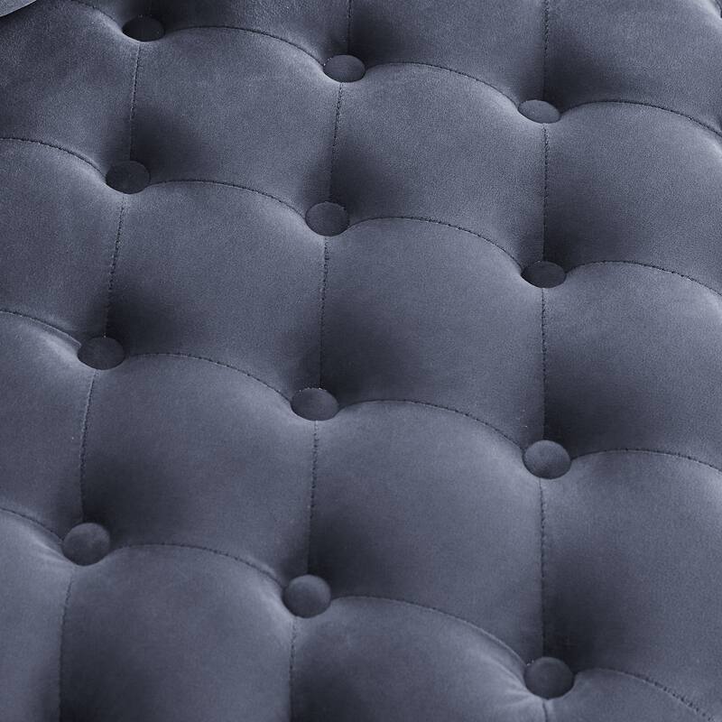 Roomfitters Velvet Swivel Chair with Tufted Button Design, Round Accent Chair with 3 Pillows and Wheels, Lounge Seating