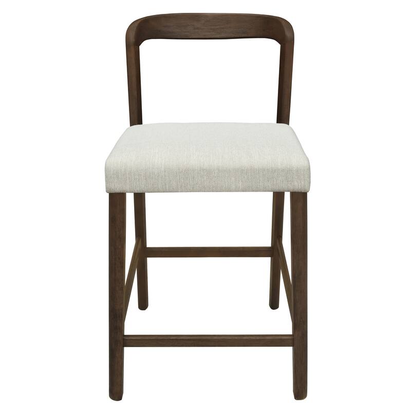 Christopher Knight Home - Nathair Rubberwood Fabric Counter Stools (Set of 2)
