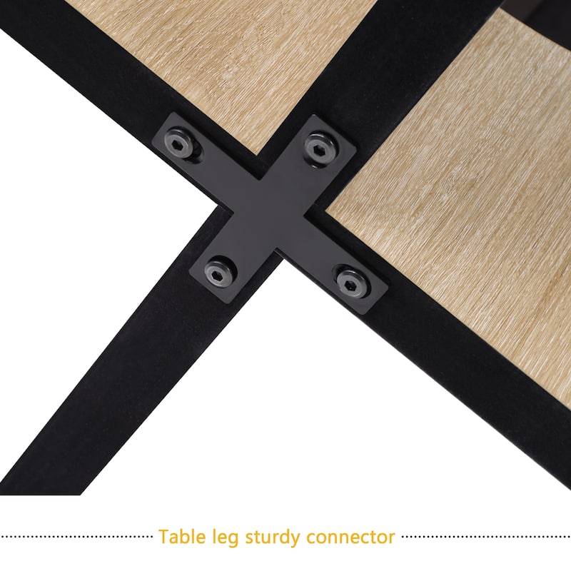 47.3 Inch Modern Round Dining Table for 4 - Farmhouse Style for Kitchen, Dining Room, Living Room