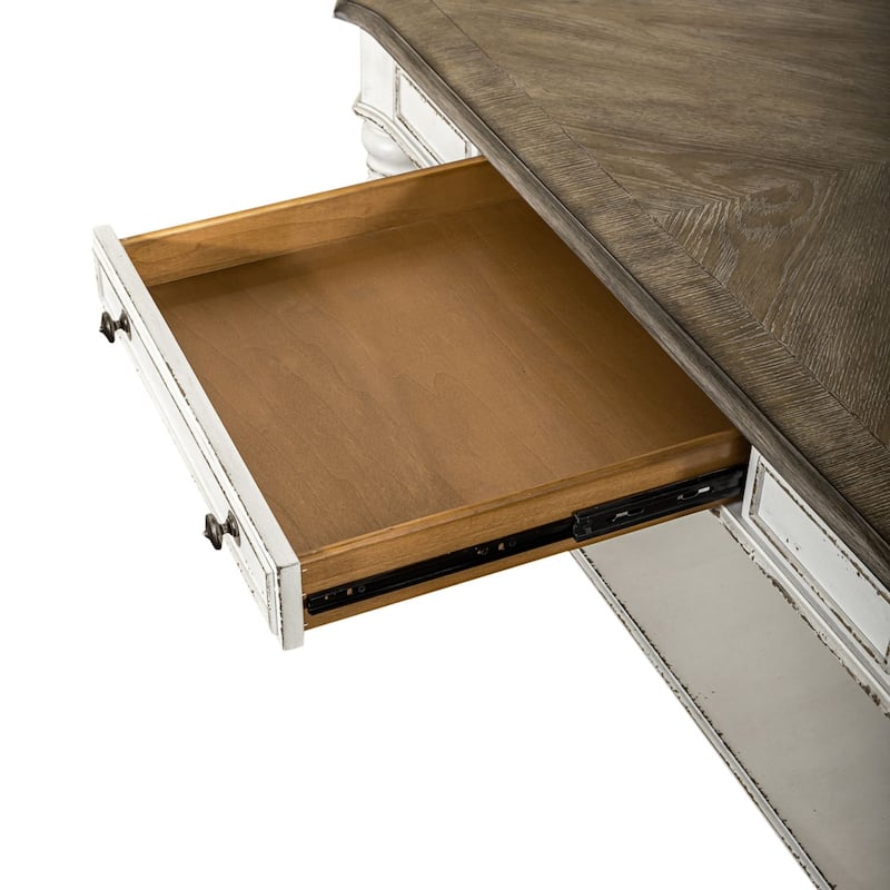 Magnolia Manor Antique White Oversized Square Cocktail Table